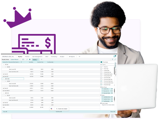 Man looking at screenshot