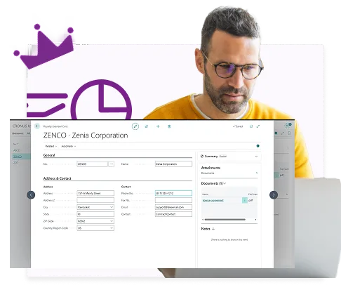 Licensor card with contact and royalty setup details in RoyaltyCentral
