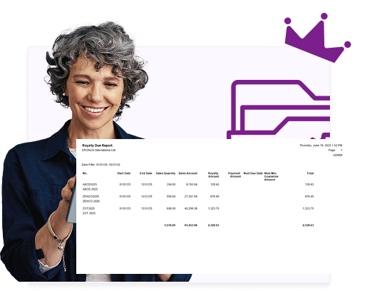 Woman looking at screenshot